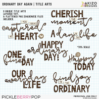 Ordinary Day Again | Title Arts