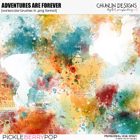 Adventures Are Forever - watercolor brushes in .png format