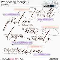 Wandering Thoughts (wordarts) by Simplette