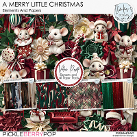 A Merry Little Christmas Elements And Papers by Ilonka's Designs