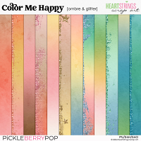 Color Me Happy Ombre & Glitter Edges by Heartstrings Scrap Art