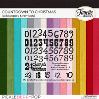 Countdown to Christmas Solid Papers & Numbers by Fayette Designs