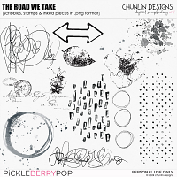 The road we take  - scribbles, stamps & grunge in .png format