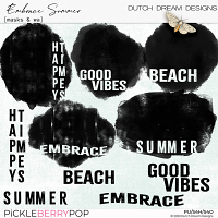 Embrace Summer - Masks-Wordart