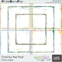 Cool by the Pool Messy Edges {Heartstrings Scrap Art & Aimee Harrison Designs}