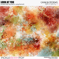 Look at you - watercolor brushes in .png format