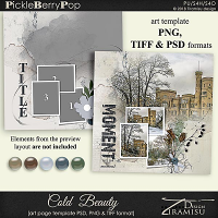 Cold Beauty ~ art page template 2 by Tiramisu design  