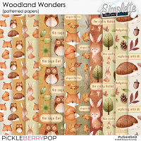 Woodland Wonders (patterned papers) by Simplette