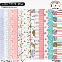 Good Vibes Only - Patterned Papers - by Neia Scraps 