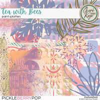 Tea With Bees Paint Splatters by Chere Kaye Designs