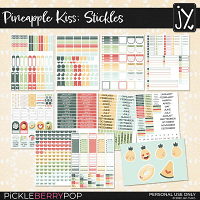 Pineapple Kiss Planner Stickles