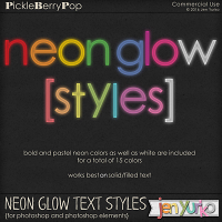 Neon Glow Text Styles {PS/PSE Styles}