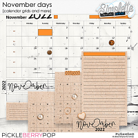 November Days (calendar grids and more) by Simplette
