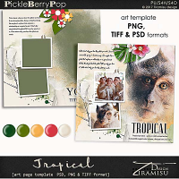 Tropical ~ art page template  by Tiramisu design 