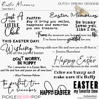 Easter Memories - Wordart