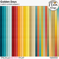 Golden Days - Solid & Ombré Papers - by Neia Scraps