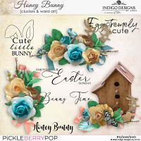 Honey Bunny Clusters and Word Arts by Indigo Designs