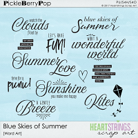 Blue Skies of Summer Word Art