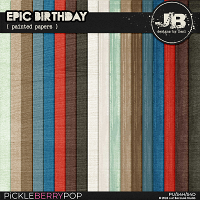 Epic Birthday Painted Papers by JB Studio