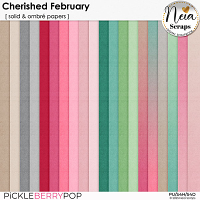 Cherished February - Solid & Ombré Papers - by Neia Scraps 