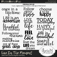 Live In The Moment Digital Stamps