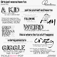 Girls just wanna have fun - word art