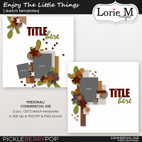 Enjoy The Little Things Sketch Templates