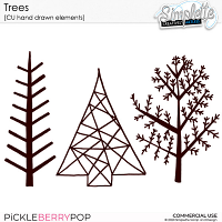 Trees (CU hand drawn elements) by Simplette