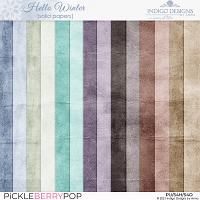 Hello Winter Solid Papers Pack by Indigo Designs by Anna