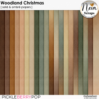 Woodland Christmas - Solid & Ombré Papers - by Neia Scraps
