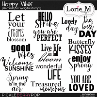 Happy Vibes Digital Stamps