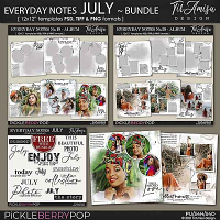 Everyday Notes July Bundle ~ Templates  