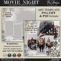 Movie Night ~ art  template 2 by TirAmisu design