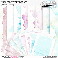 Summer Watercolor (CU papers and cards)