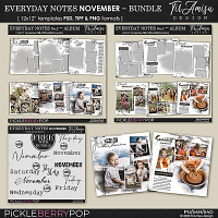 Everyday Notes Templates ~ November Bundle by TirAmisu design 