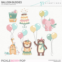 Balloon Buddies CU layered Templates (CU)