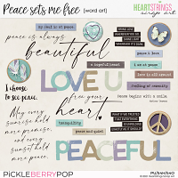 Peace sets me free Word Art