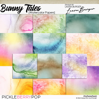 Bunny Tales Watercolor Papers - Designs by Laura Burger