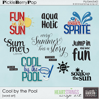 Cool by the Pool Word Art {Heartstrings Scrap Art & Aimee Harrison Designs}