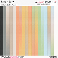 Take it Easy - Solid & Ombre Papers - by Neia Scraps