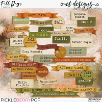 Fall Days labels by et designs