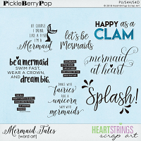 Mermaid Tales Word Art {Heartstrings Scrap Art}