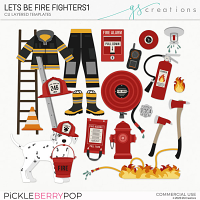 Let's Be Fire Fighters1 Layered Templates (CU)