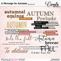 A Message In Autumn-Word art