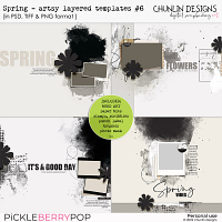 Spring - 4 artsy layered templates #6