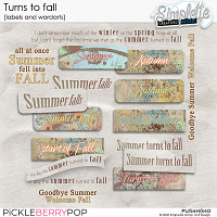 Turns to fall (labels and wordarts)