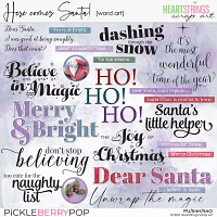 Here Comes Santa! Word Art