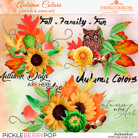 Autumn Colors Clusters and Word Arts by Indigo Designs