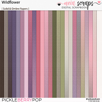 Wildflower - Solid & Ombre Papers - by Neia Scraps