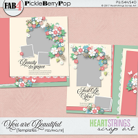 You are Beautiful Templates by Heartstrings Scrap Art